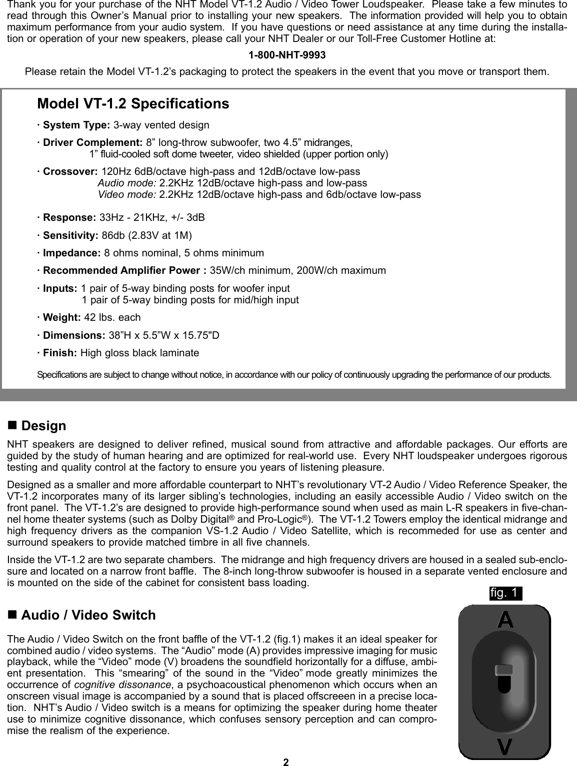 Nht Vt 1 2 Users Manual Vt12man