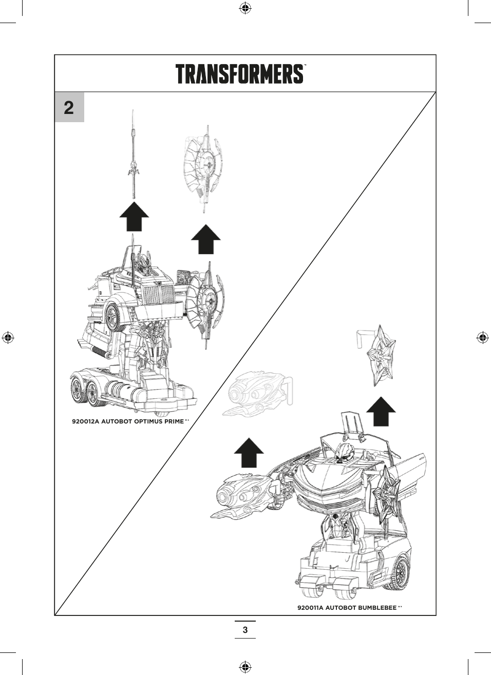 32920012A AUTOBOT OPTIMUS PRIME920011A AUTOBOT BUMBLEBEE