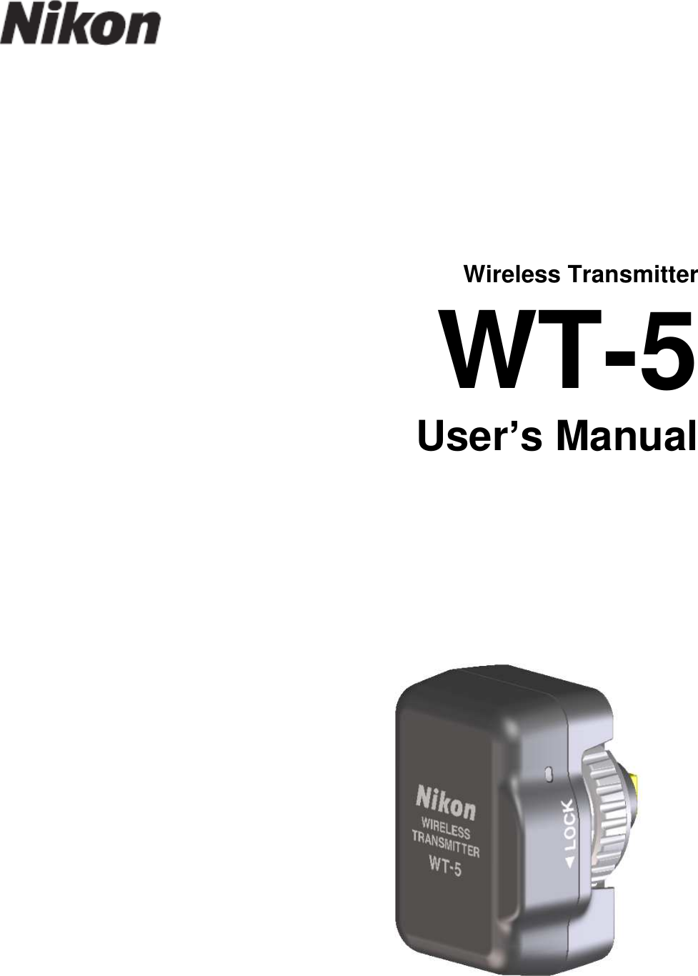          Wireless Transmitter WT-5 User’s Manual