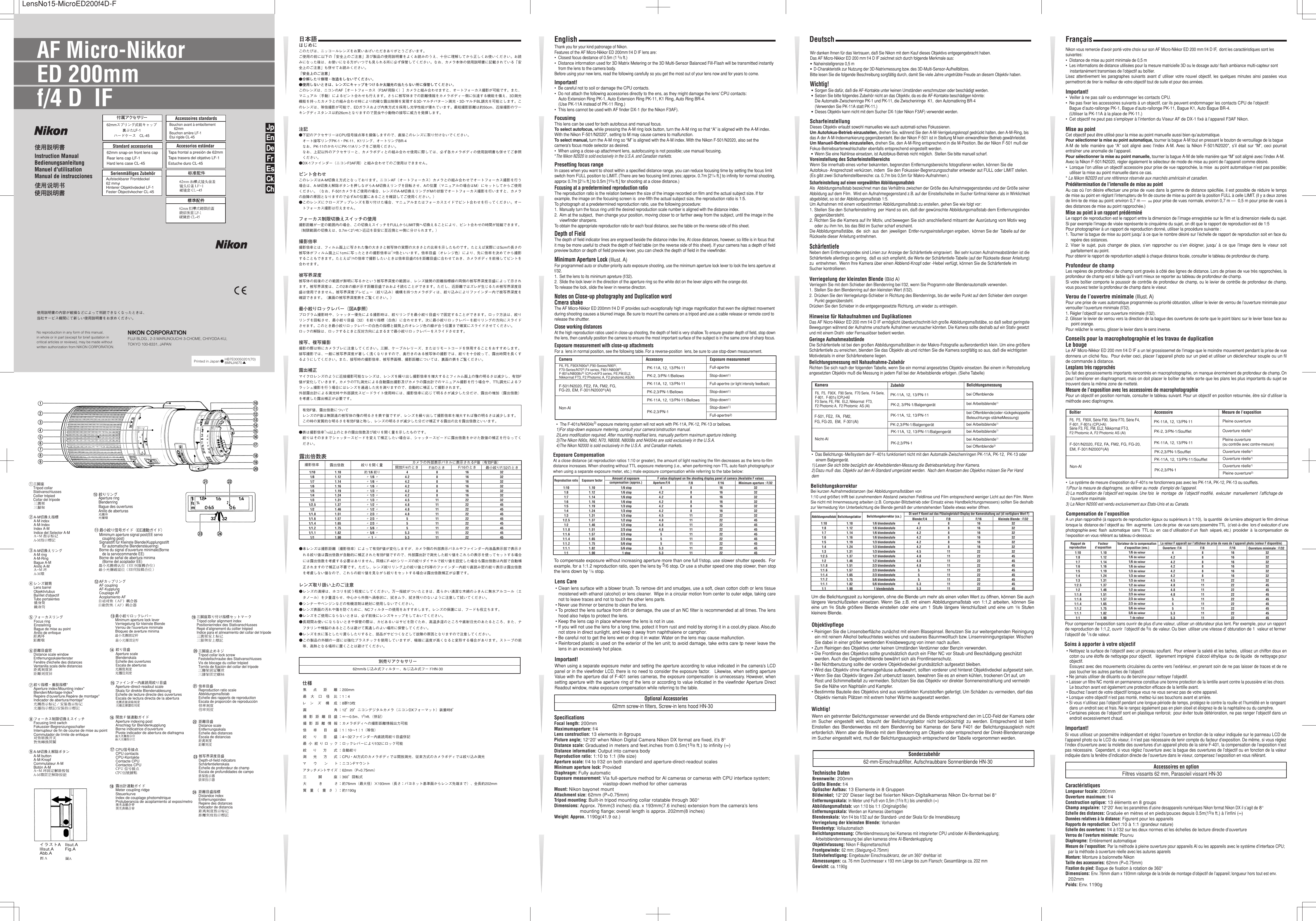 Page 1 of 2 - Nikon Nikon-1989-Users-Manual- AFMCED200mmf4_(70)05  Nikon-1989-users-manual