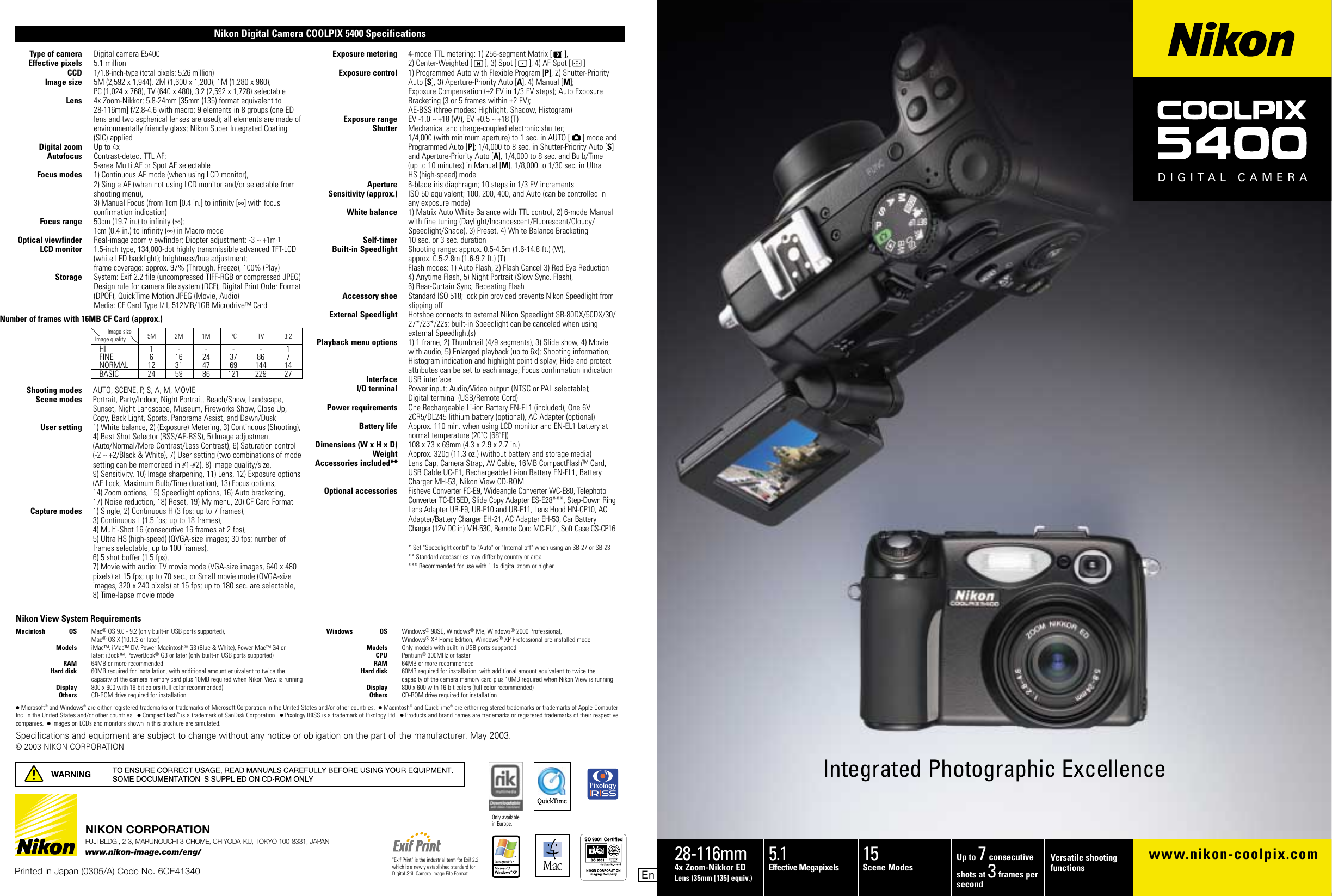 geef de bloem water Eigenlijk invoegen Nikon Coolpix 5400 Users Manual Coolpix5400_8p