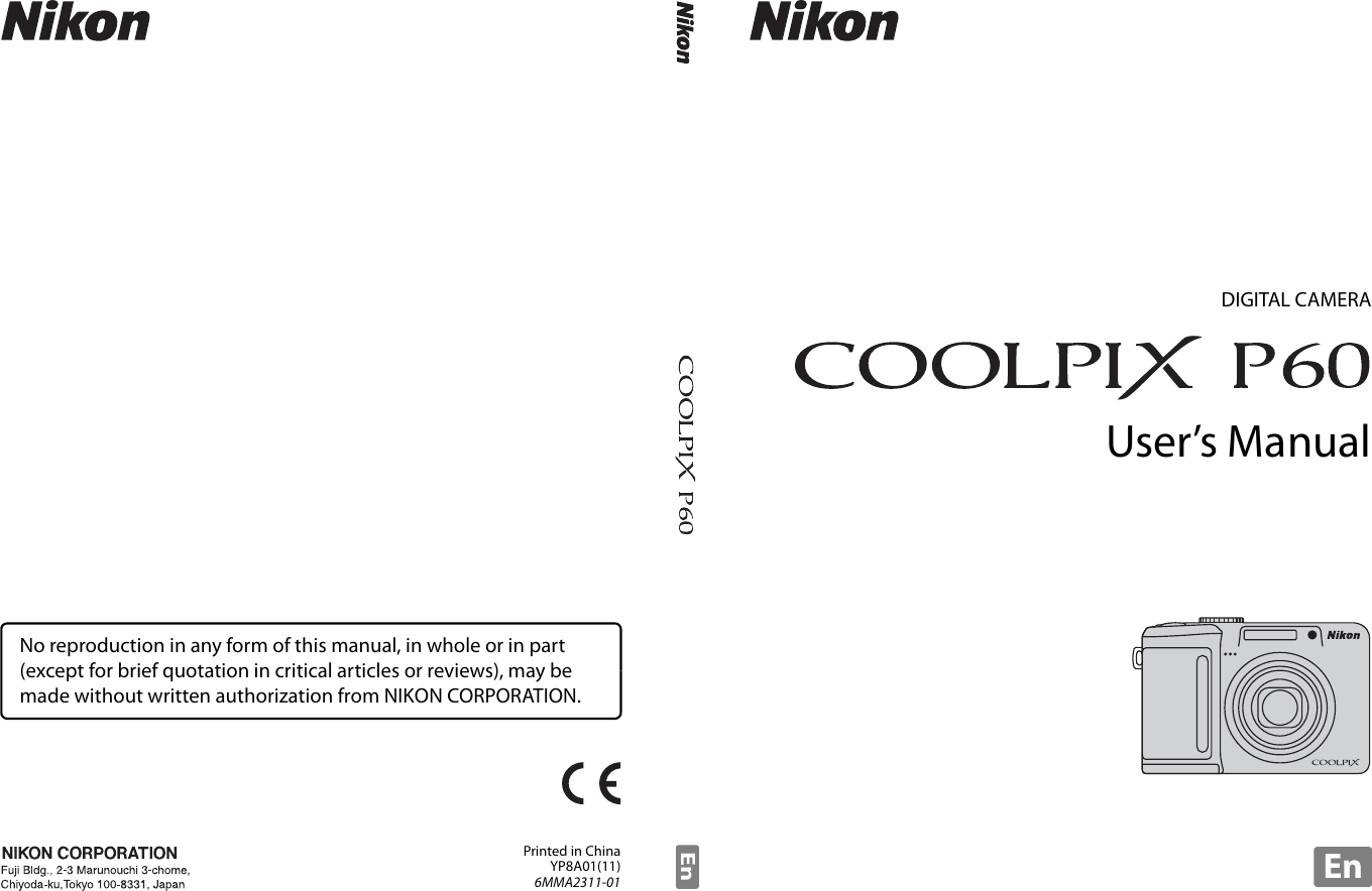 Nikon Coolpix P60 Users Manual