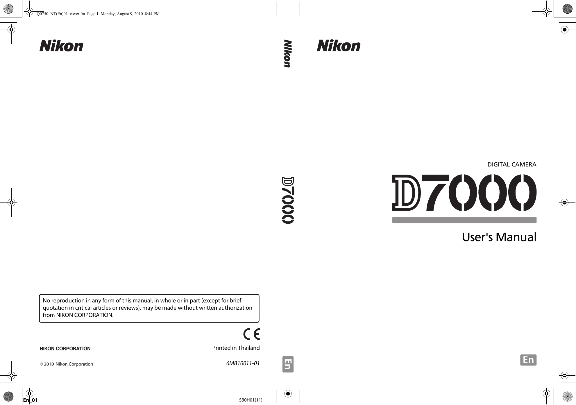 Nikon D7000 Users Manual