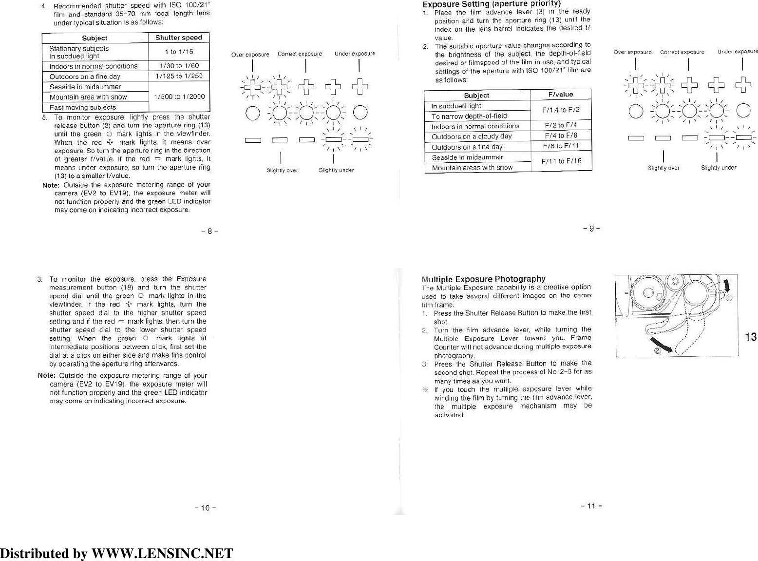 Page 3 of 6 - Nikon Nikon-Fm-10-Quick-Guide- FM-10 Instruction Manual  Nikon-fm-10-quick-guide
