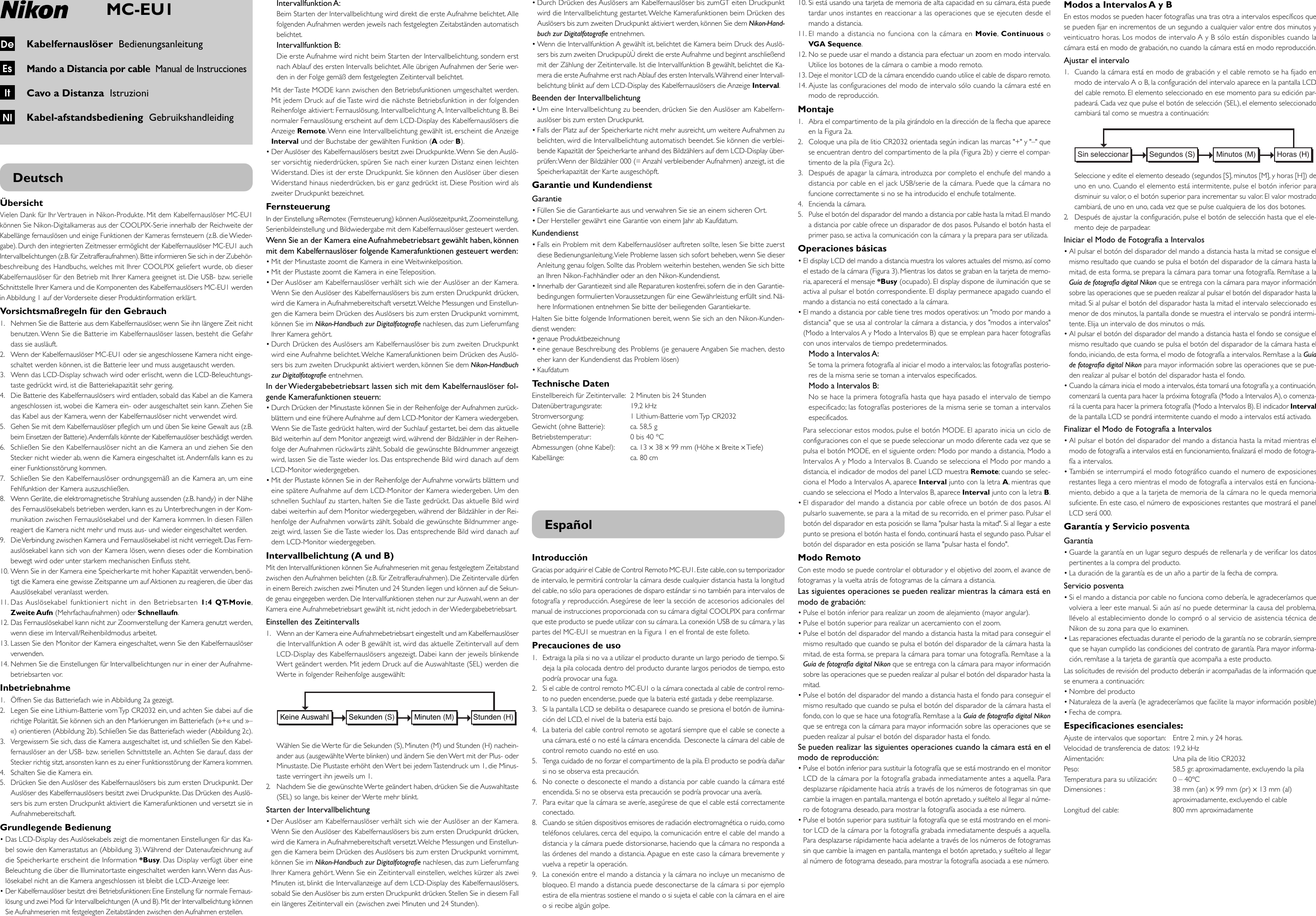 Page 3 of 4 - Nikon Nikon-Mc-Eu1-880-990-Owner-S-Manual