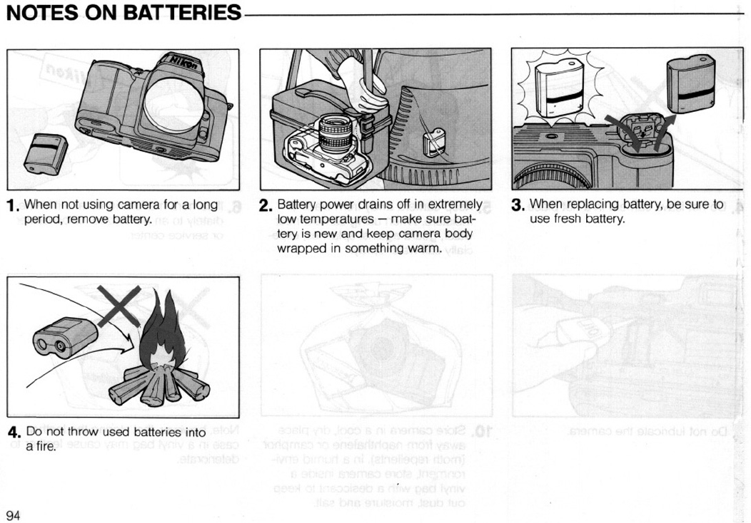 Nikon N6006 Af Operating Instructions Instruction Manual