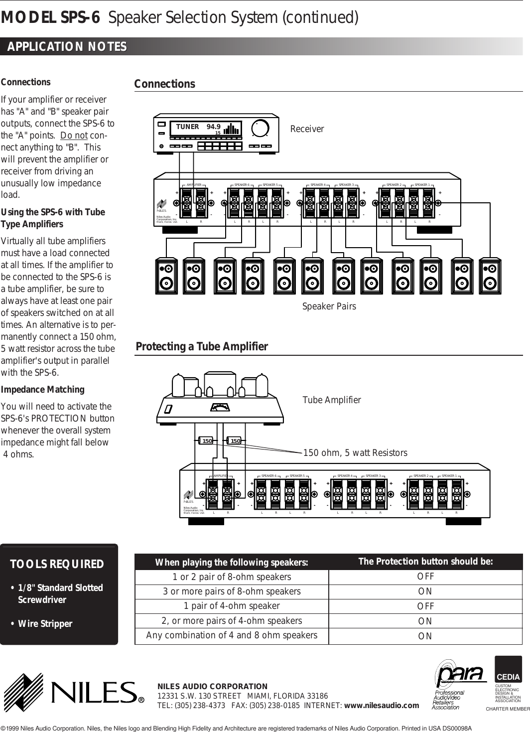 Page 2 of 2 - Niles-Audio Niles-Audio-Sps-6-Users-Manual- DS00098A/SPS-6  Niles-audio-sps-6-users-manual