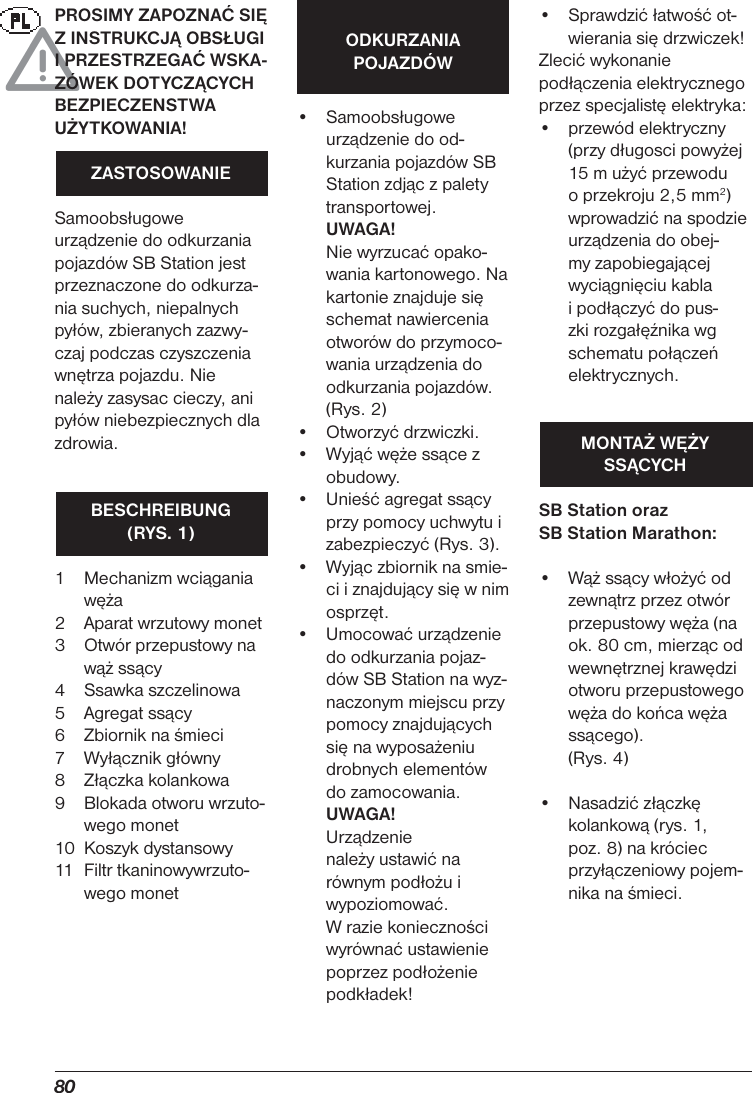 Page 6 of 12 - Nilfisk-Alto Nilfisk-Alto-Sb-Station-Users-Manual- UM_SB_Station_PL  Nilfisk-alto-sb-station-users-manual