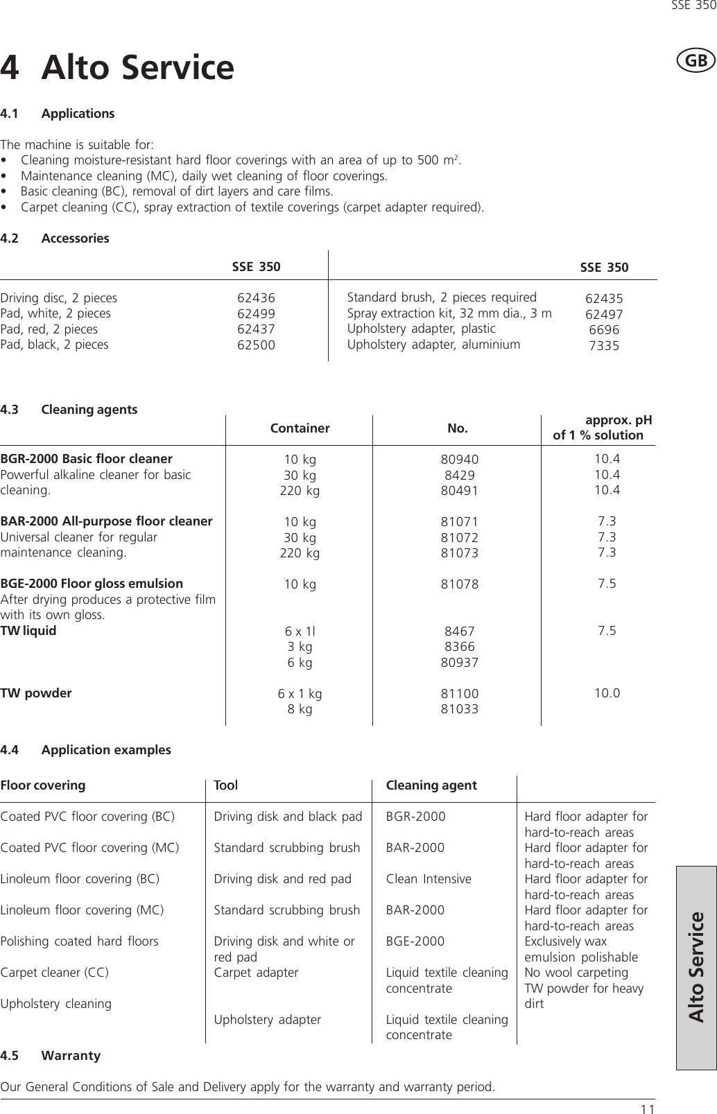 Page 11 of 11 - Nilfisk-Alto Nilfisk-Alto-Sse-350-Users-Manual- Tp350GB.p65  Nilfisk-alto-sse-350-users-manual