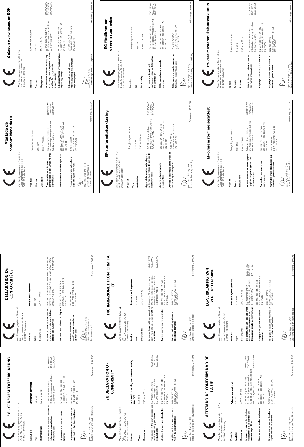 Page 2 of 11 - Nilfisk-Alto Nilfisk-Alto-Sse-350-Users-Manual- Tp350GB.p65  Nilfisk-alto-sse-350-users-manual