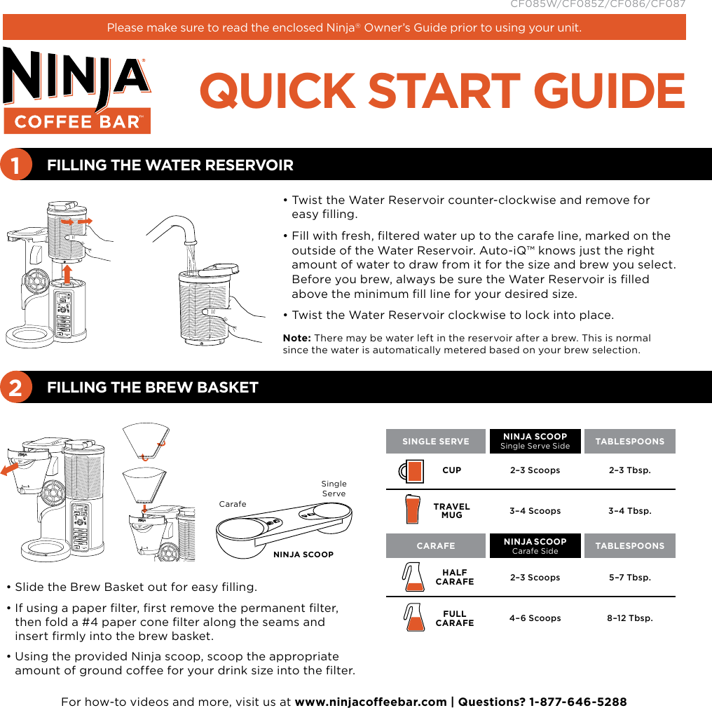 Ninja Quick Start Guide QSG CF085Q