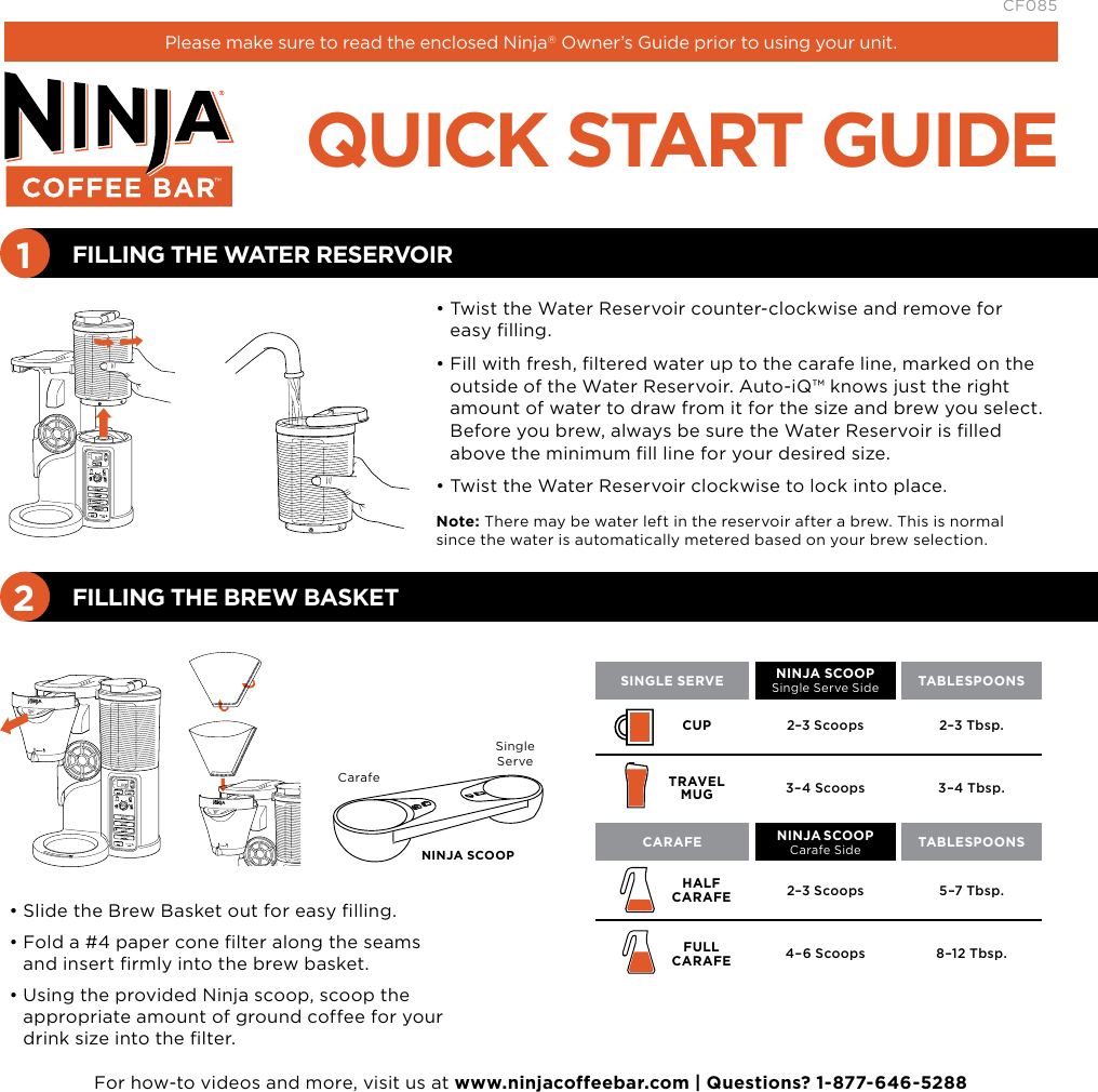 Page 1 of 4 - Ninja  Quick Start Guide QSG-CF087