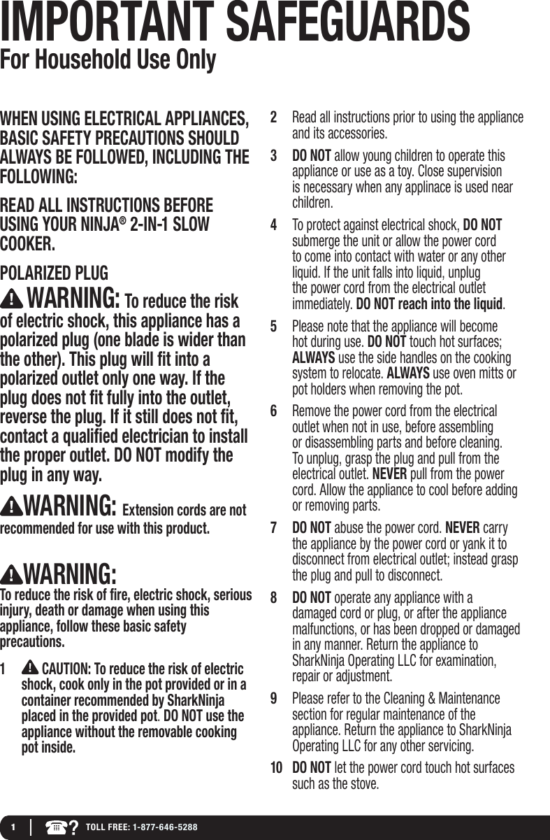 Page 2 of 12 - Ninja  User Manual Manual-MC510