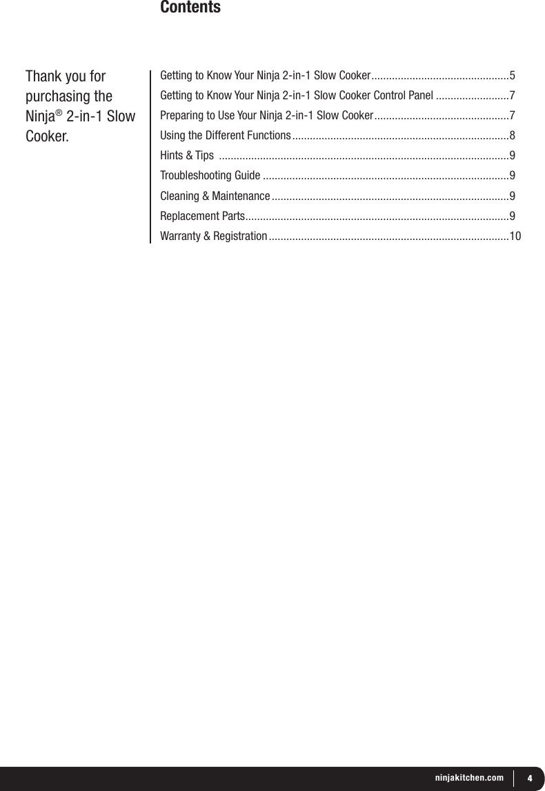Page 5 of 12 - Ninja  User Manual Manual-MC510