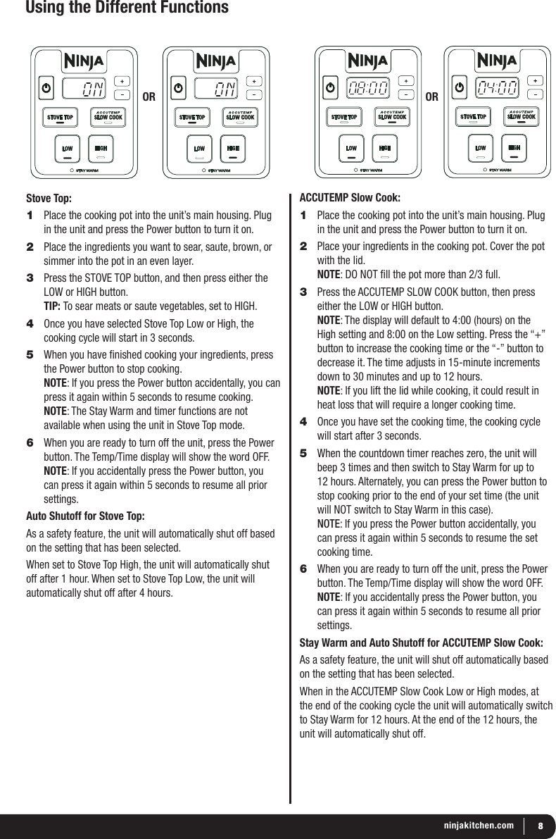 Page 9 of 12 - Ninja  User Manual Manual-MC510