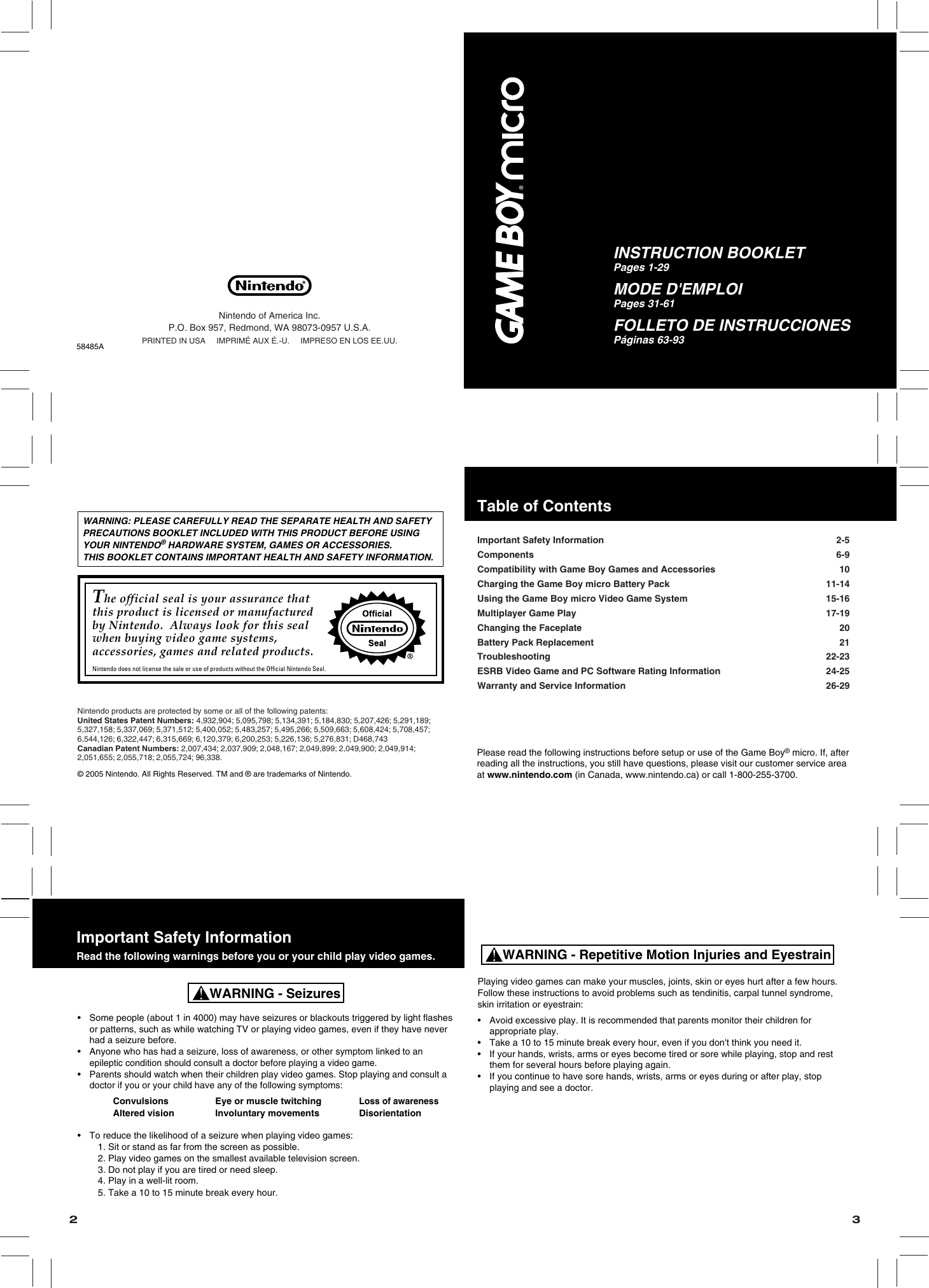 Page 1 of 6 - Nintendo Nintendo-Game-Boy-Micro-able-Instruction-Book- MPP00_3  Nintendo-game-boy-micro-able-instruction-book