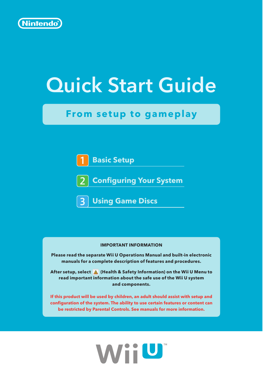 Page 1 of 10 - Nintendo Nintendo-Wii-U-Quick-Start-Manual-  Nintendo-wii-u-quick-start-manual