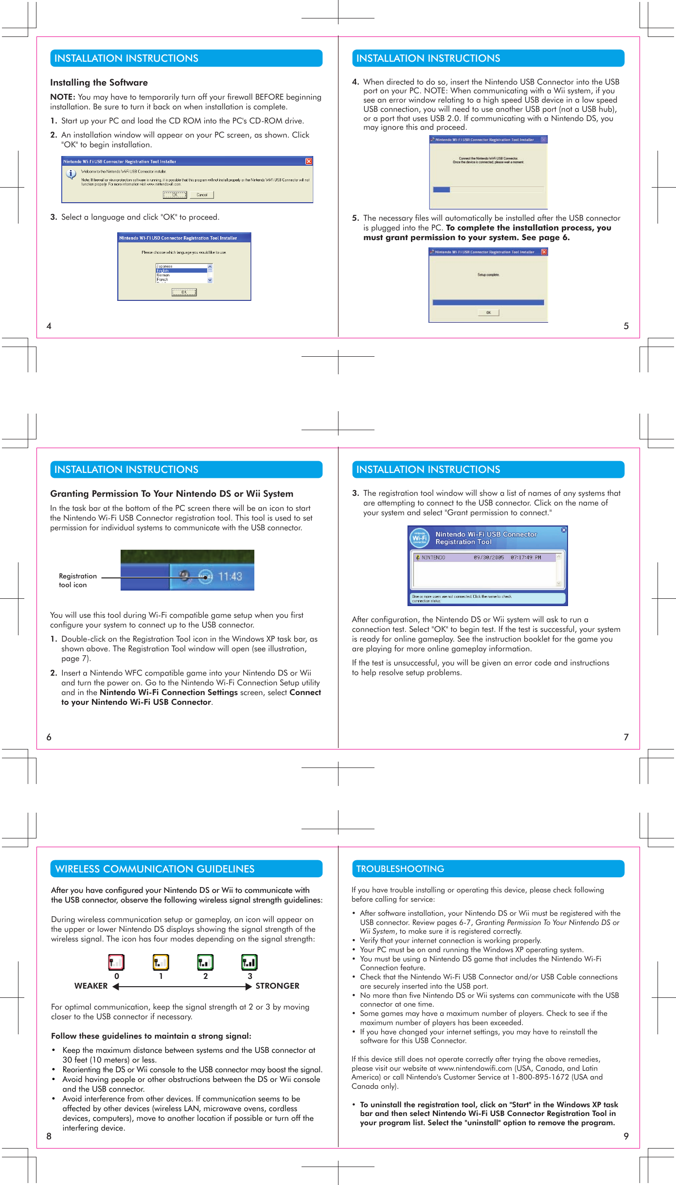 Page 2 of 3 - Nintendo Nintendo-Wii-Wi-Fi-Usb-Connector-able-Instruction-Book- USBppCov_3revB  Nintendo-wii-wi-fi-usb-connector-able-instruction-book