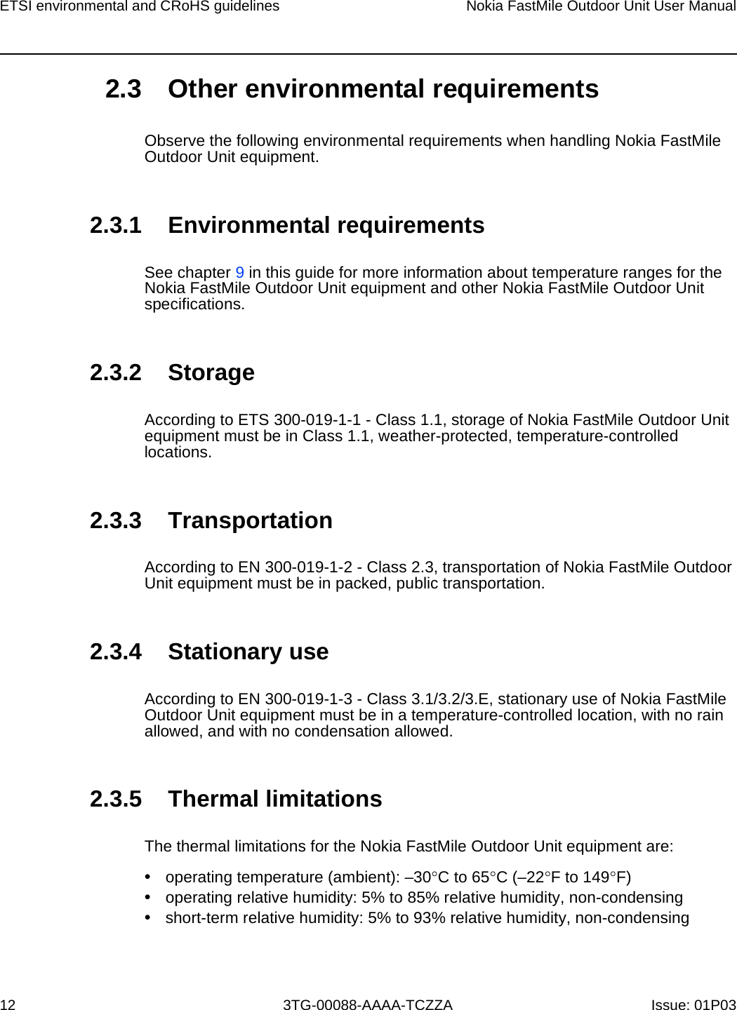Page 11 of Nokia Bell 34003800FM20 FastMile Compact User Manual Nokia FastMile Outdoor Unit