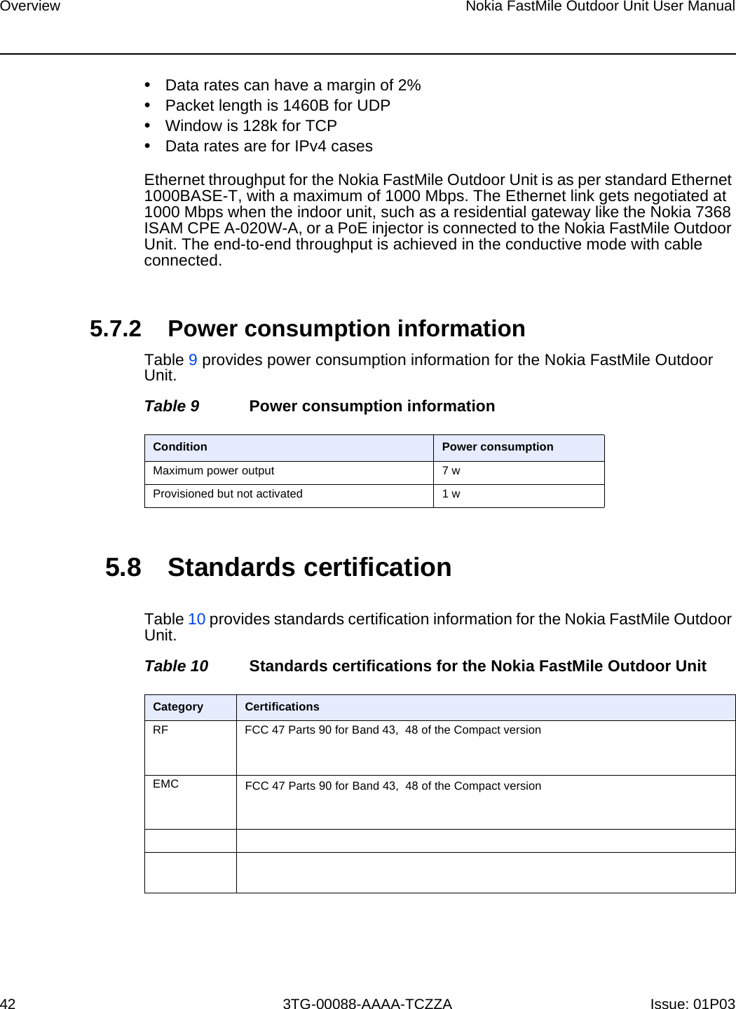 Page 38 of Nokia Bell 34003800FM20 FastMile Compact User Manual Nokia FastMile Outdoor Unit