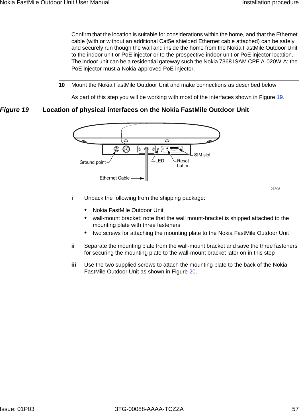 Page 52 of Nokia Bell 34003800FM20 FastMile Compact User Manual Nokia FastMile Outdoor Unit