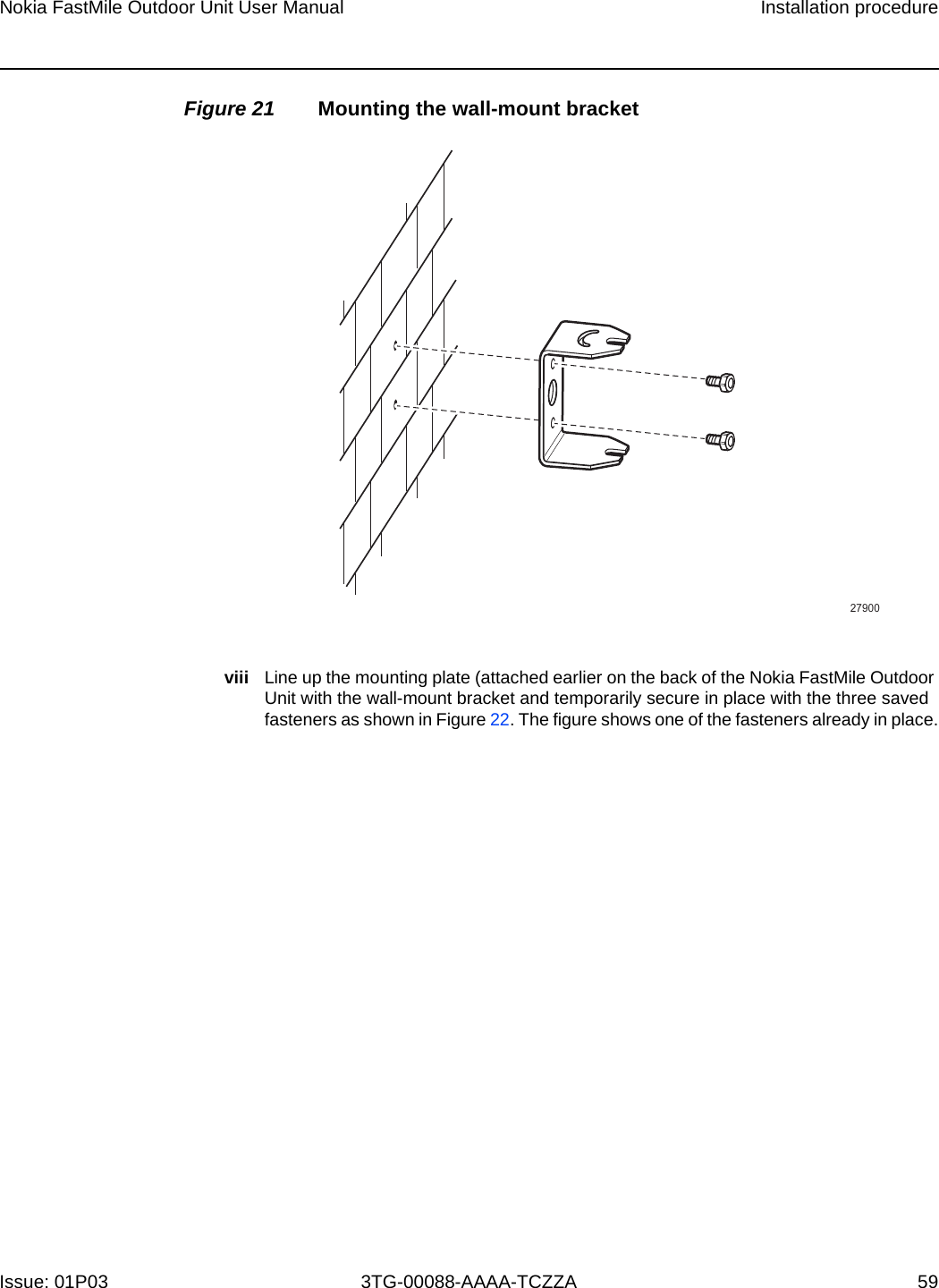 Page 54 of Nokia Bell 34003800FM20 FastMile Compact User Manual Nokia FastMile Outdoor Unit