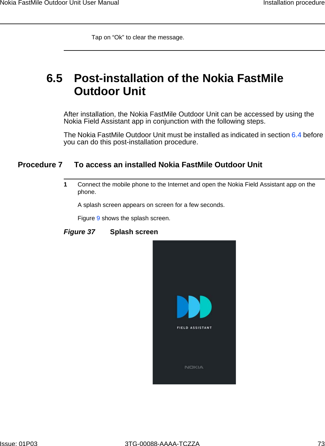 Page 68 of Nokia Bell 34003800FM20 FastMile Compact User Manual Nokia FastMile Outdoor Unit