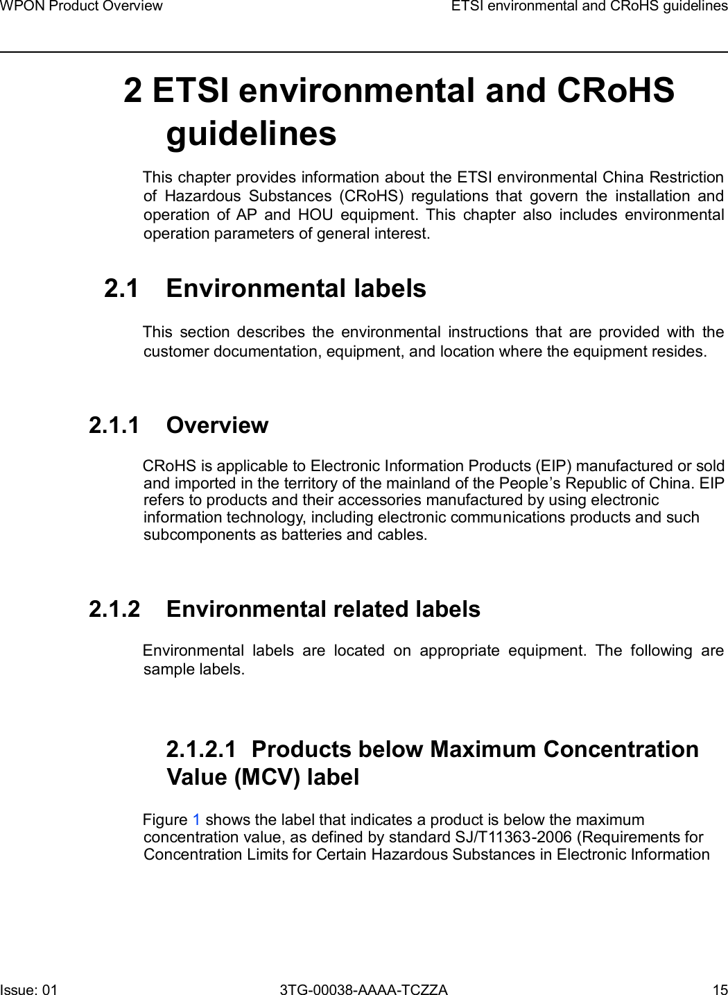 Page 15 of Nokia Bell 7577WPONAPAC WPON User Manual WPON Product Overview