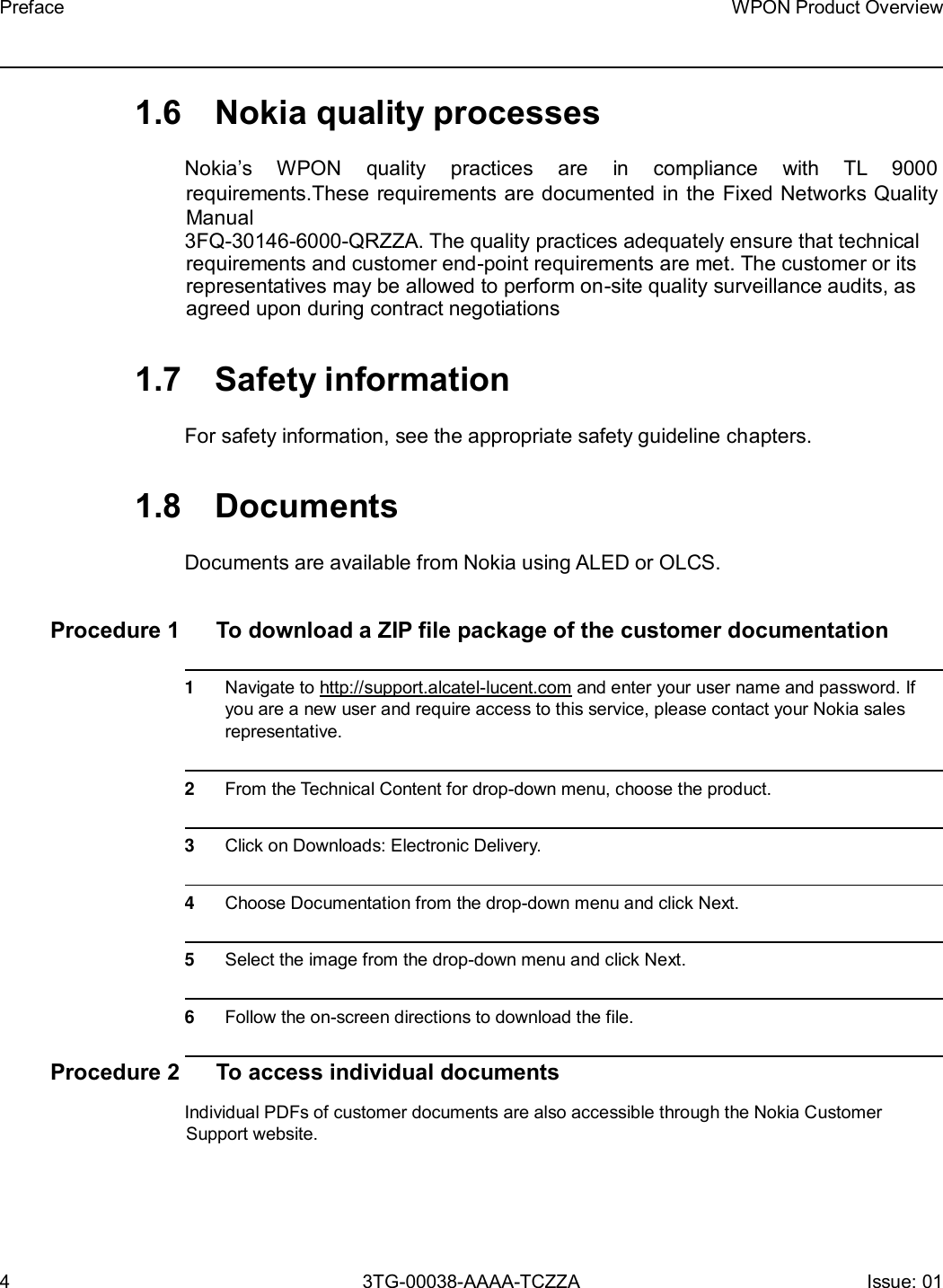 Page 4 of Nokia Bell 7577WPONAPAC WPON User Manual WPON Product Overview