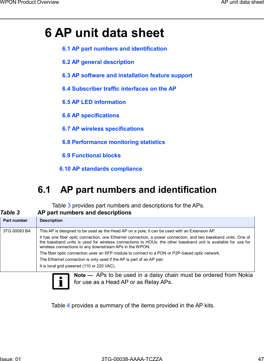Page 47 of Nokia Bell 7577WPONAPAC WPON User Manual WPON Product Overview