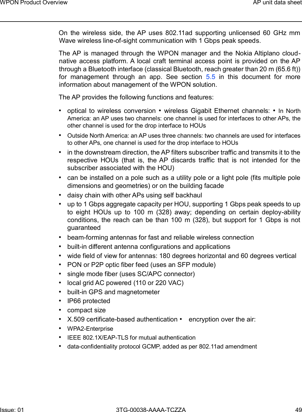 Page 49 of Nokia Bell 7577WPONAPAC WPON User Manual WPON Product Overview