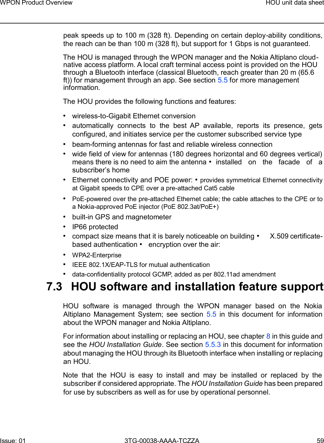 Page 59 of Nokia Bell 7577WPONAPAC WPON User Manual WPON Product Overview