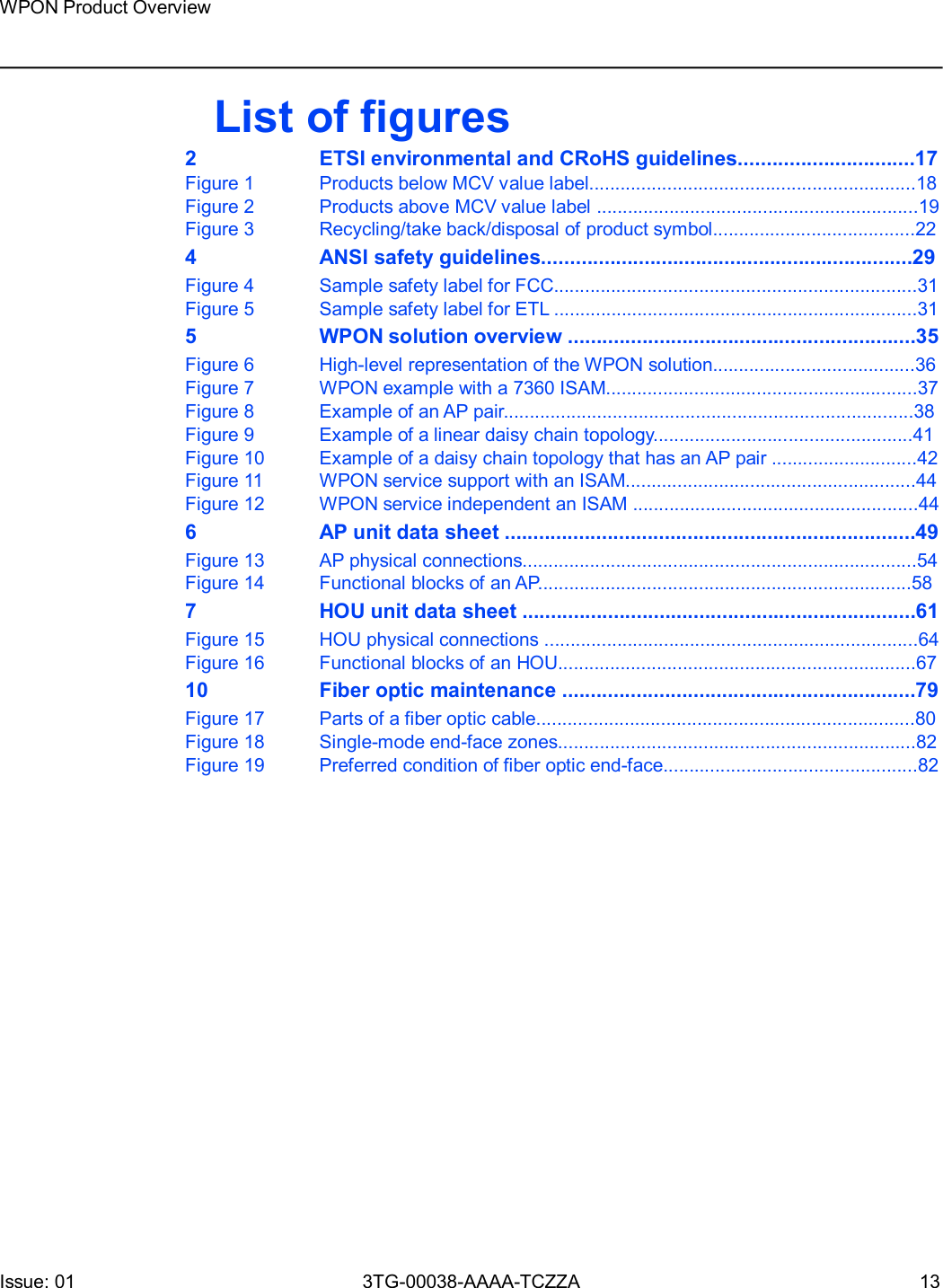 Page 13 of Nokia Bell 7577WPONAPDC WPON User Manual WPON Product Overview