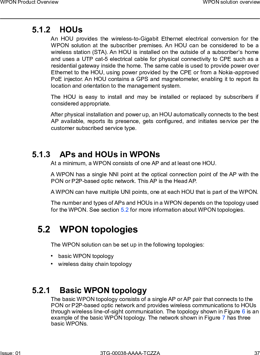 Page 37 of Nokia Bell 7577WPONAPDC WPON User Manual WPON Product Overview