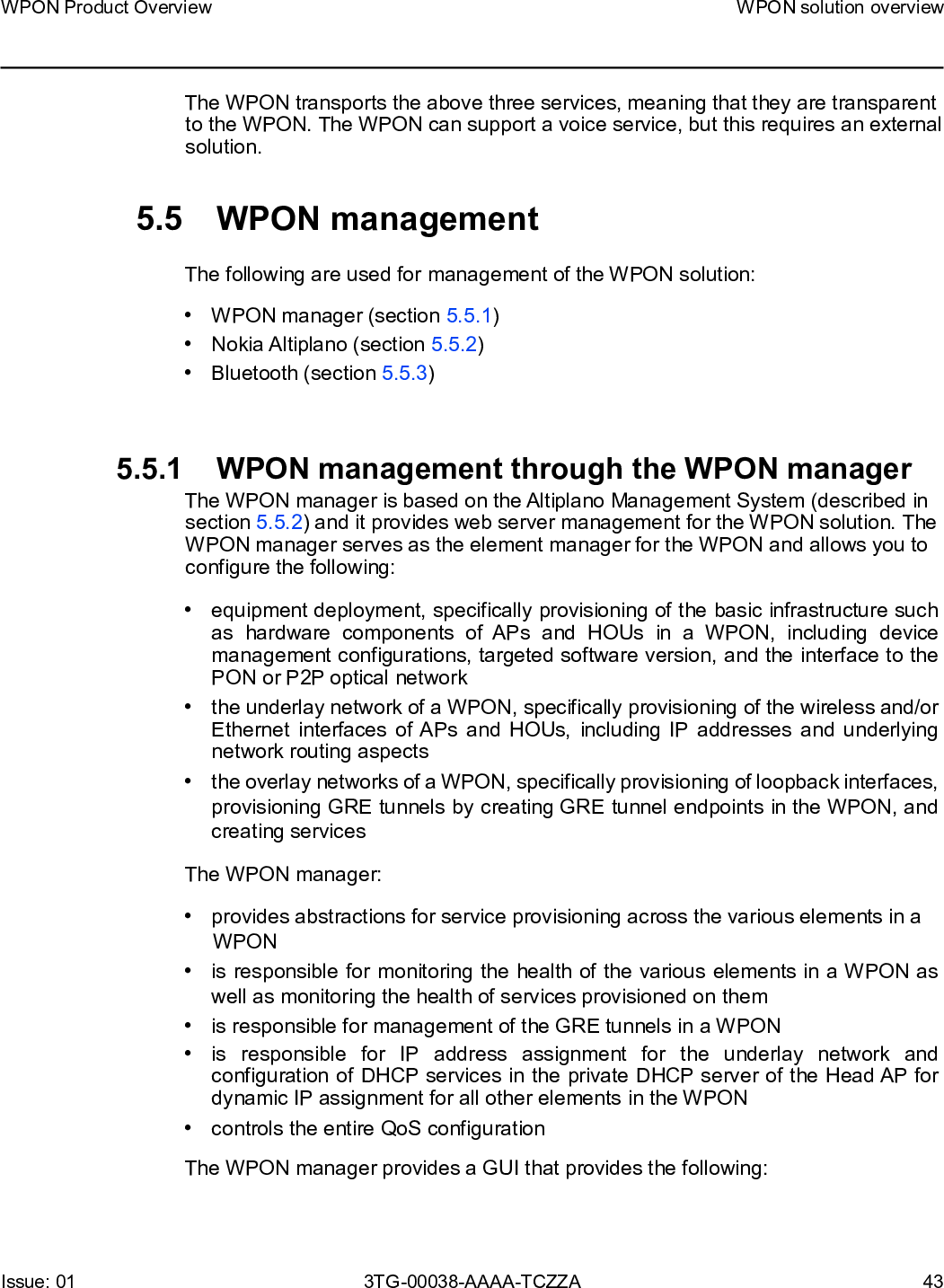 Page 43 of Nokia Bell 7577WPONAPDC WPON User Manual WPON Product Overview