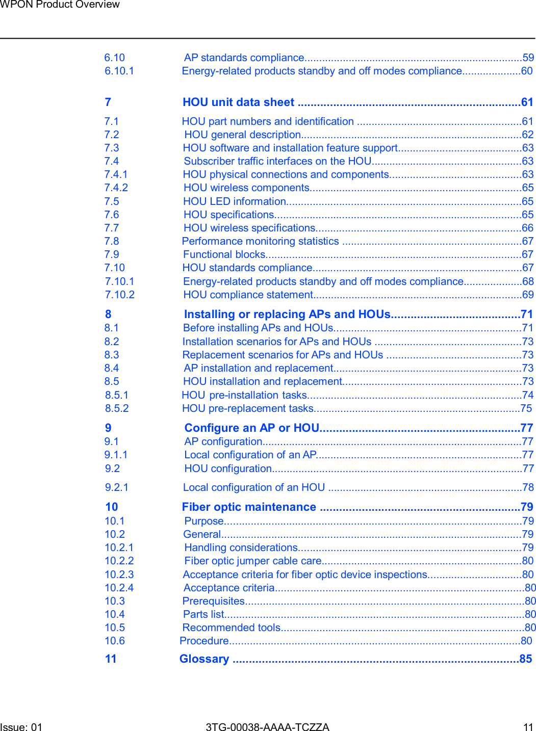 Page 11 of Nokia Bell 7577WPONAPED WPON User Manual WPON Product Overview