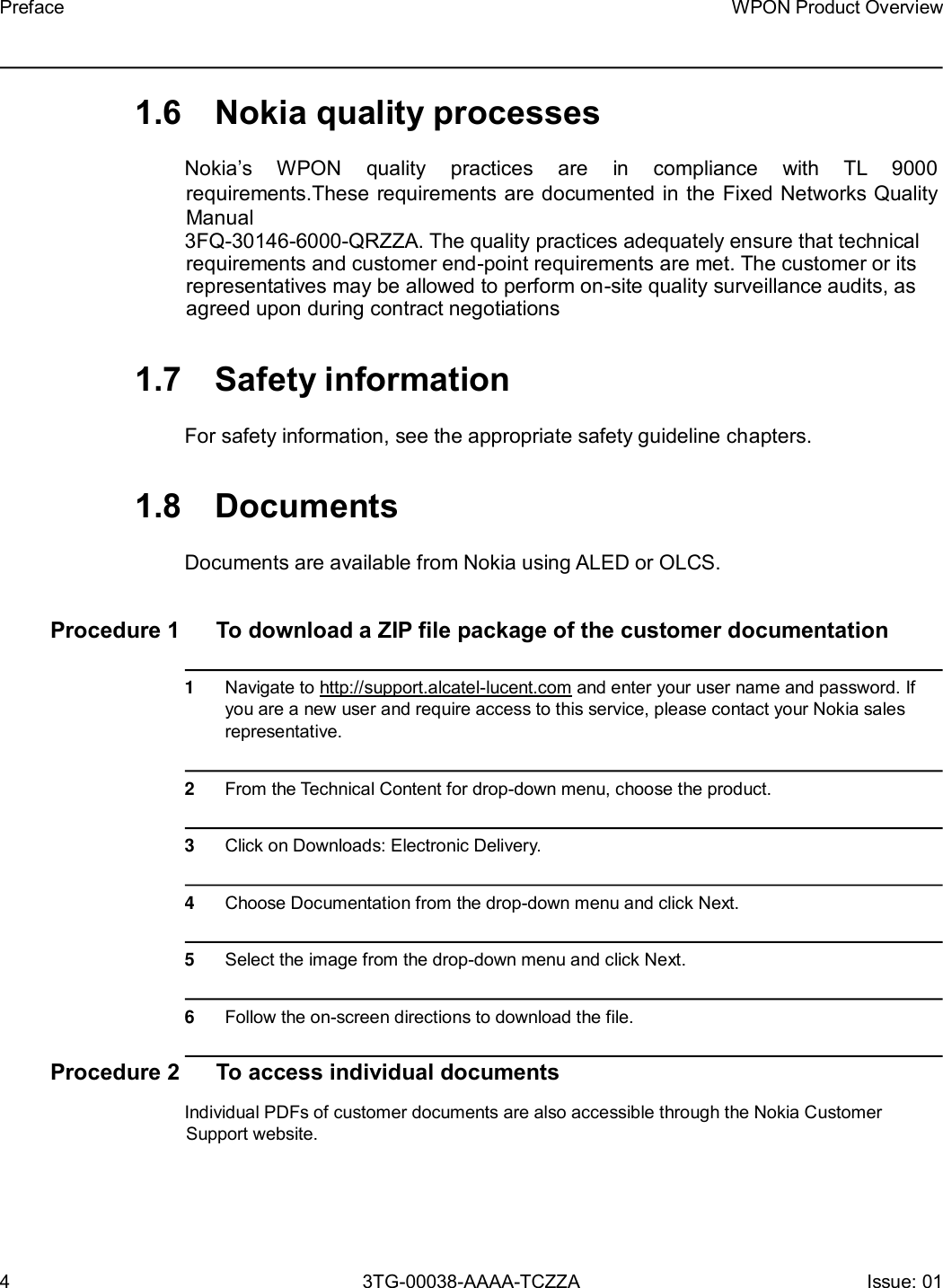Page 4 of Nokia Bell 7577WPONAPED WPON User Manual WPON Product Overview