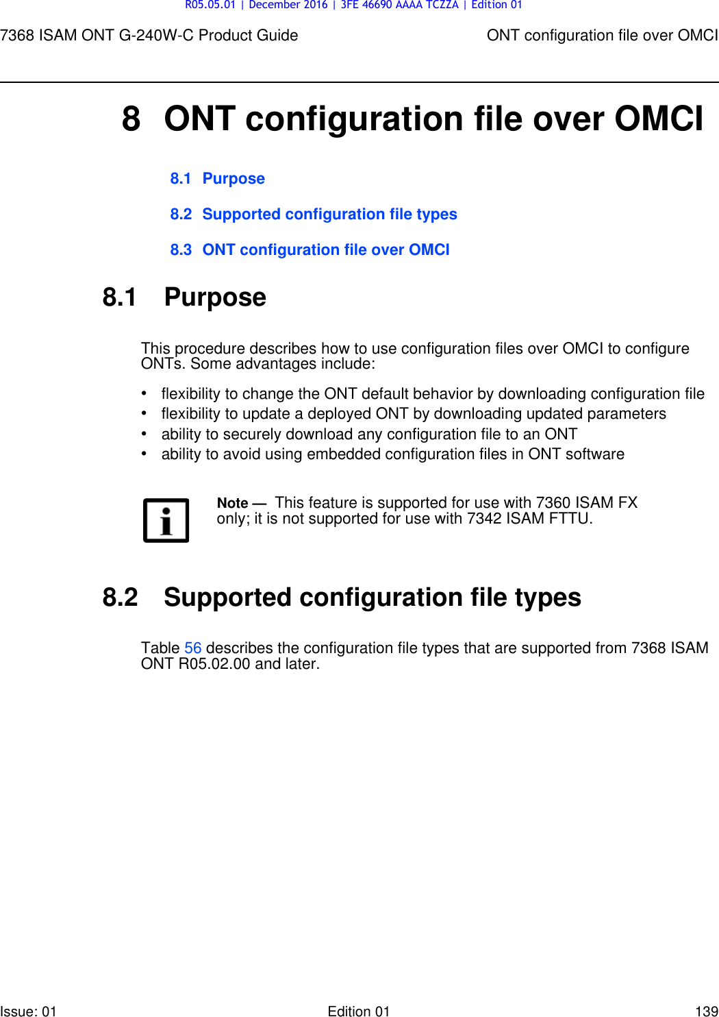Page 139 of Nokia Bell G240W-C GPON ONU User Manual 7368 ISAM ONT G 240W B Product Guide