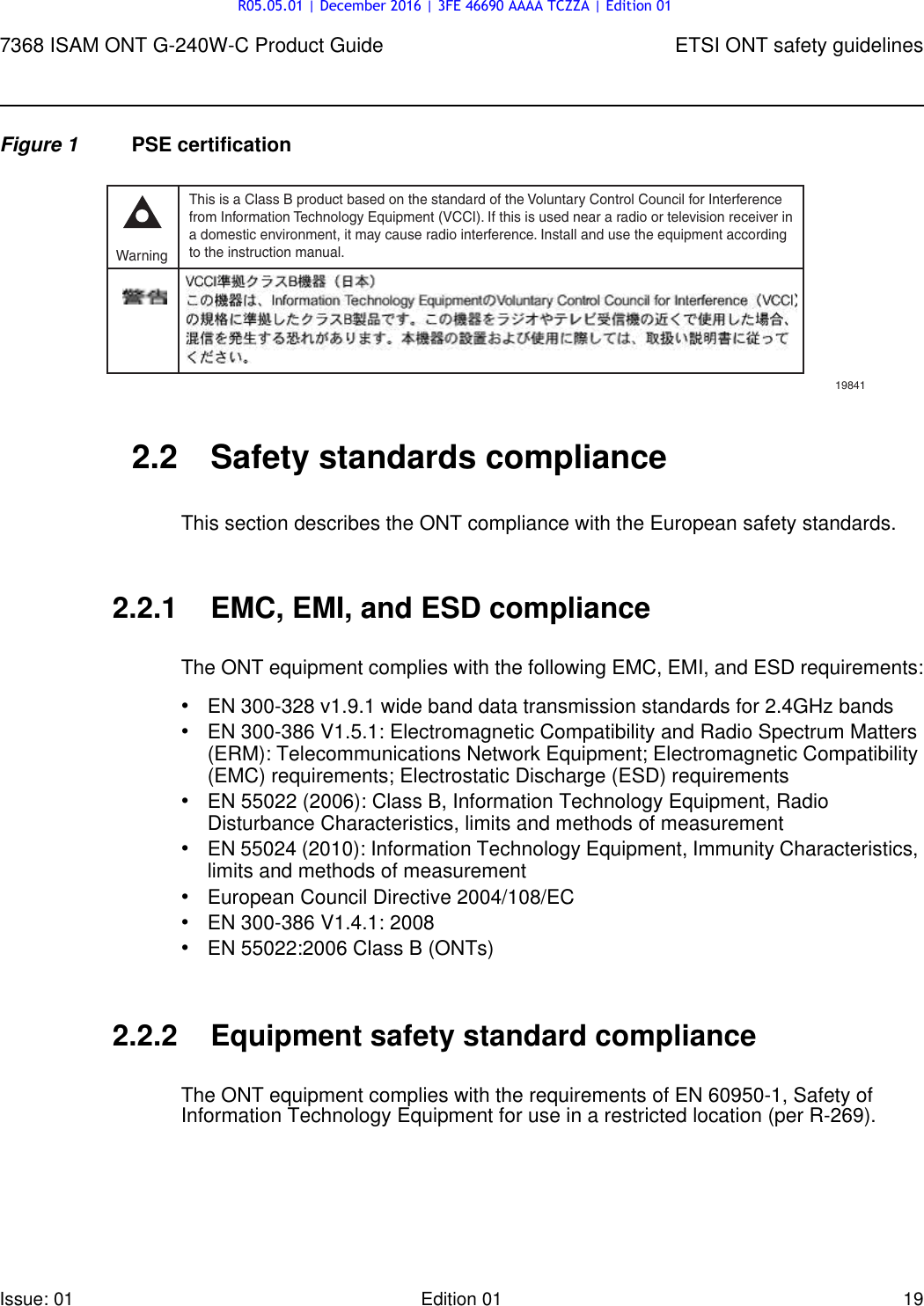 Page 19 of Nokia Bell G240W-C GPON ONU User Manual 7368 ISAM ONT G 240W B Product Guide