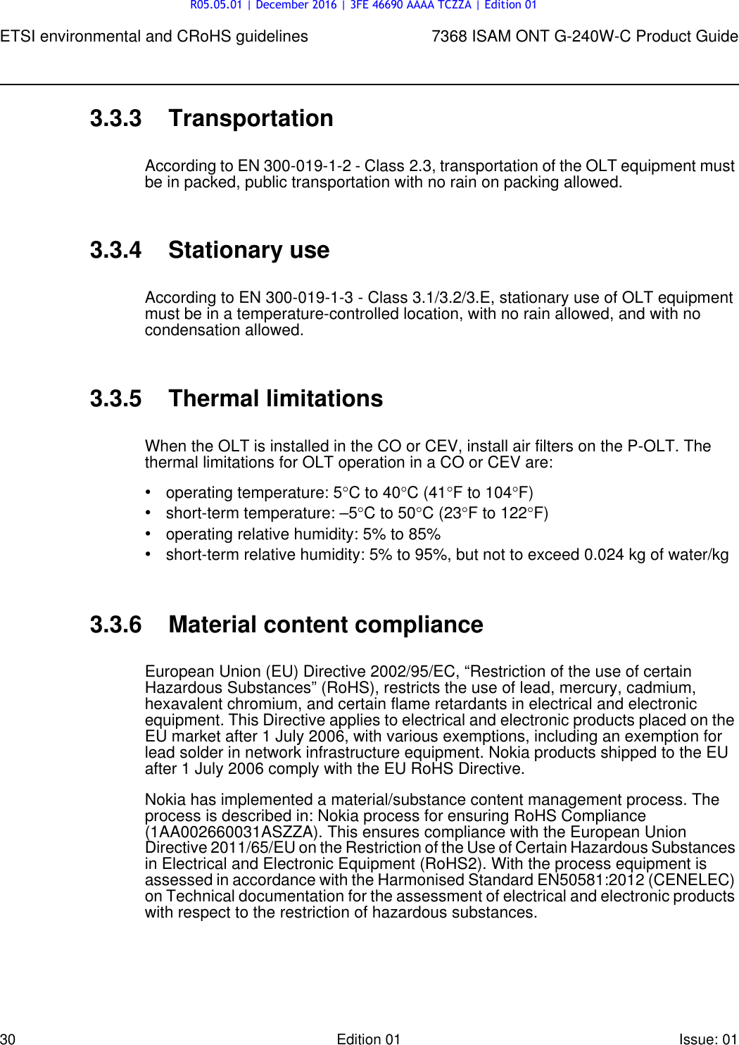 Page 30 of Nokia Bell G240W-C GPON ONU User Manual 7368 ISAM ONT G 240W B Product Guide