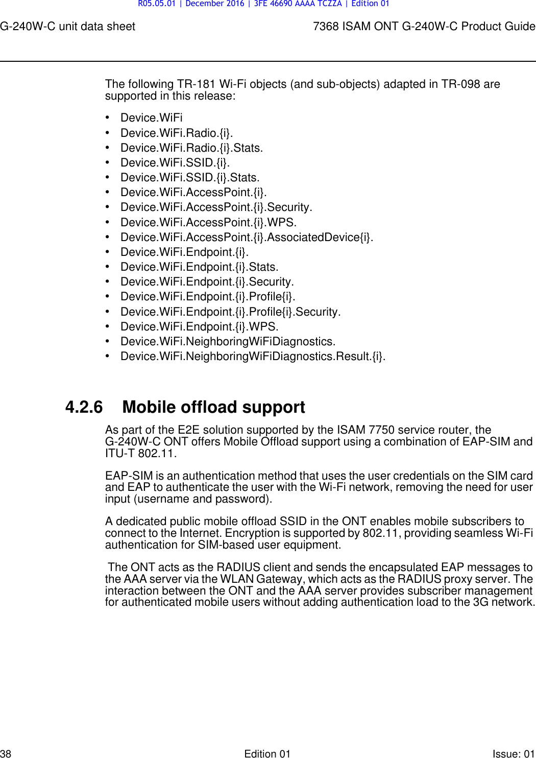 Page 38 of Nokia Bell G240W-C GPON ONU User Manual 7368 ISAM ONT G 240W B Product Guide