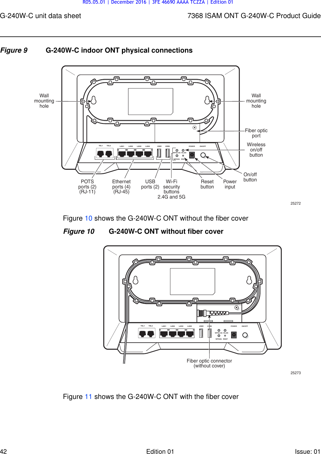 Page 42 of Nokia Bell G240W-C GPON ONU User Manual 7368 ISAM ONT G 240W B Product Guide