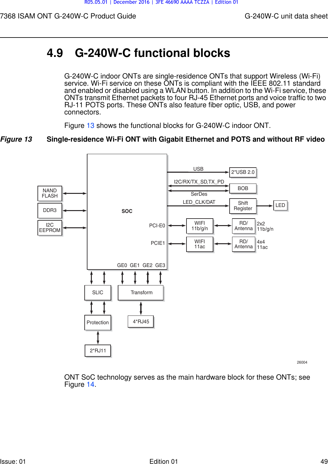 Page 49 of Nokia Bell G240W-C GPON ONU User Manual 7368 ISAM ONT G 240W B Product Guide