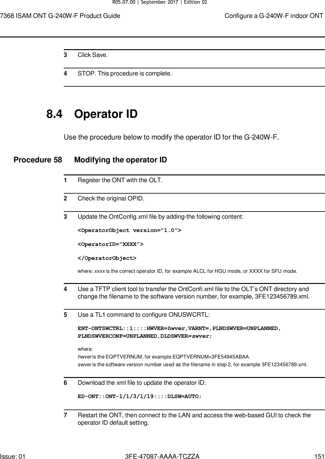 Page 145 of Nokia Bell G240WFV2 7368 ISAM GPON ONU User Manual 7368 ISAM ONT G 240W F Product Guide