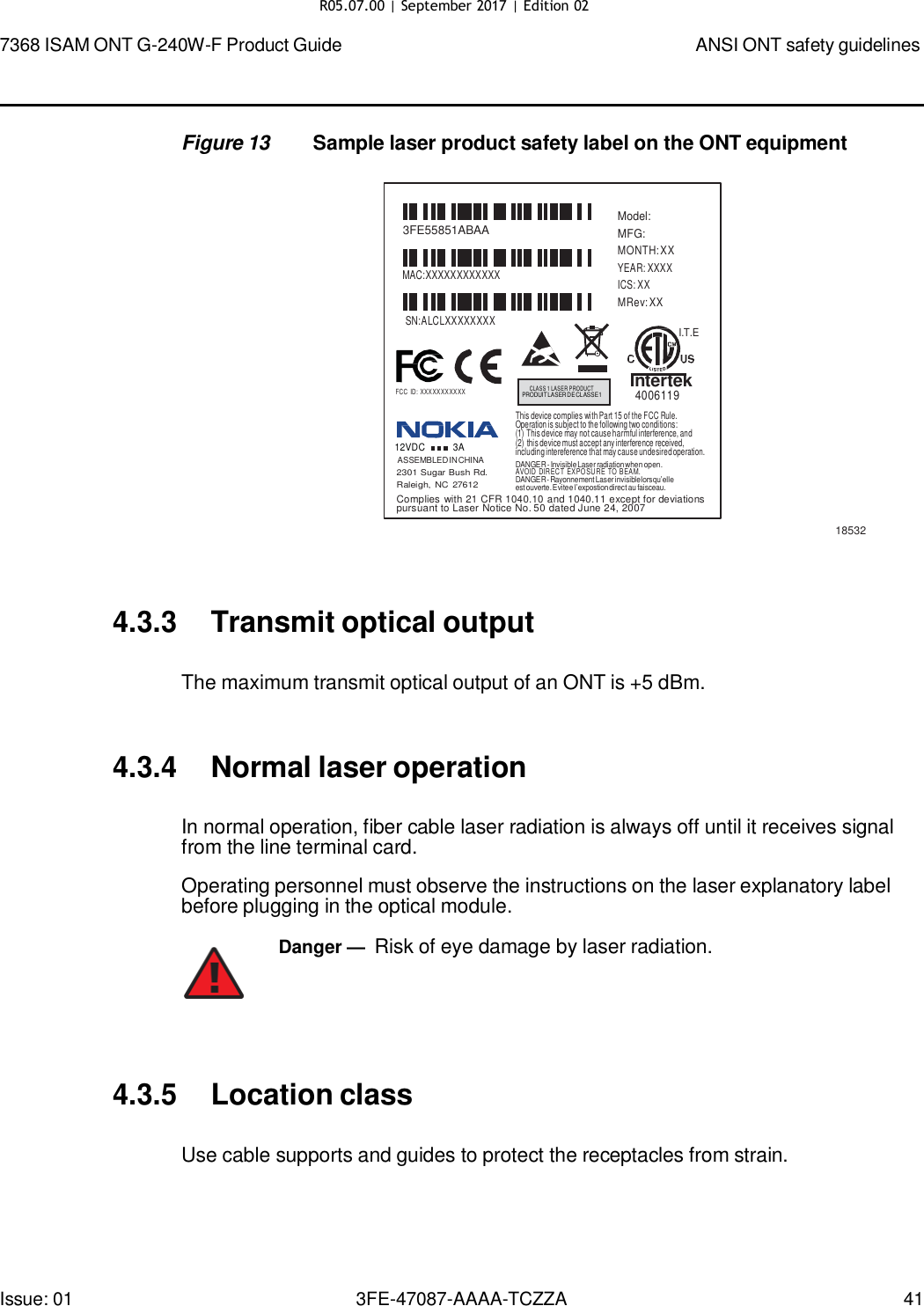 Page 38 of Nokia Bell G240WFV2 7368 ISAM GPON ONU User Manual 7368 ISAM ONT G 240W F Product Guide