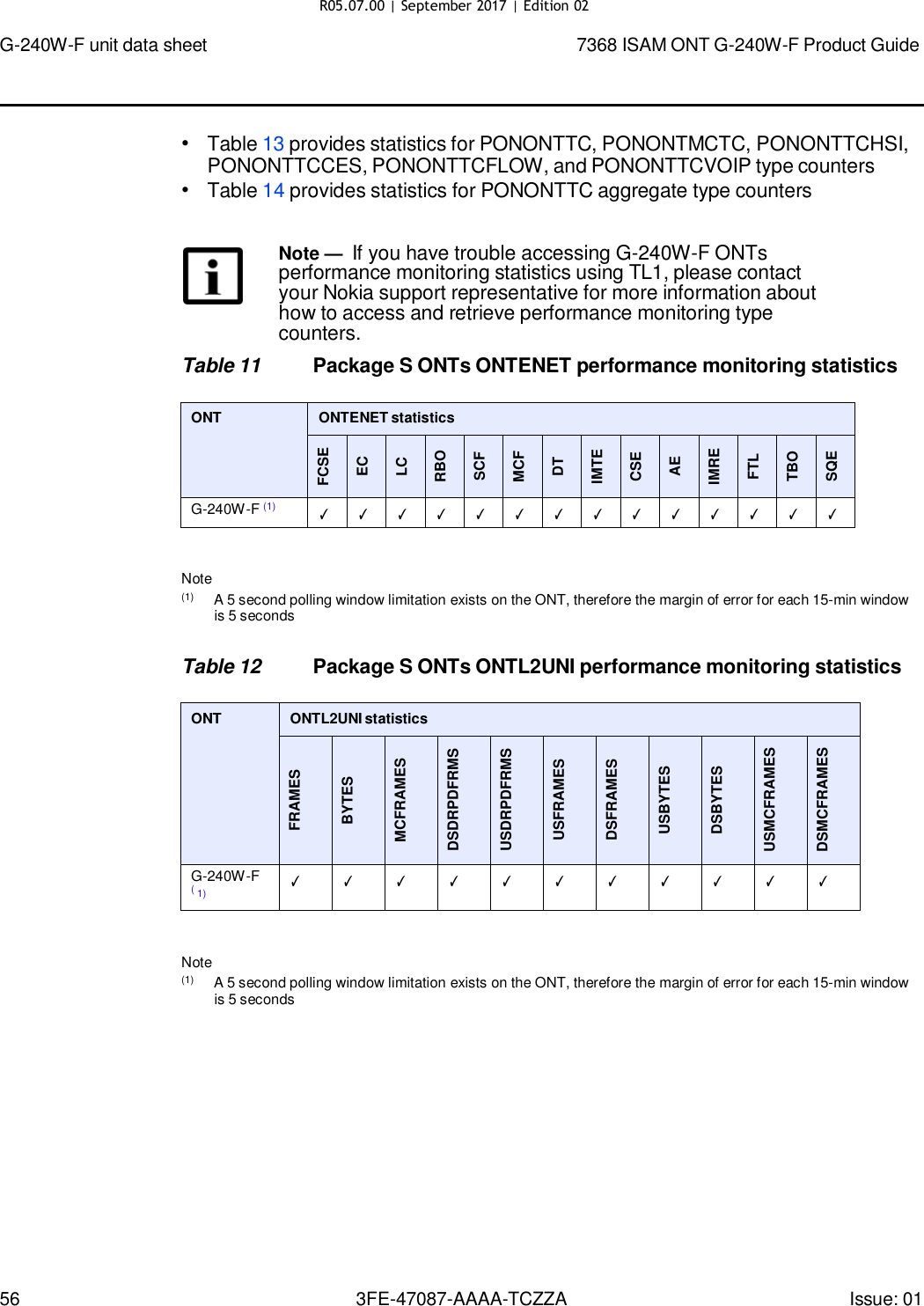 Page 53 of Nokia Bell G240WFV2 7368 ISAM GPON ONU User Manual 7368 ISAM ONT G 240W F Product Guide