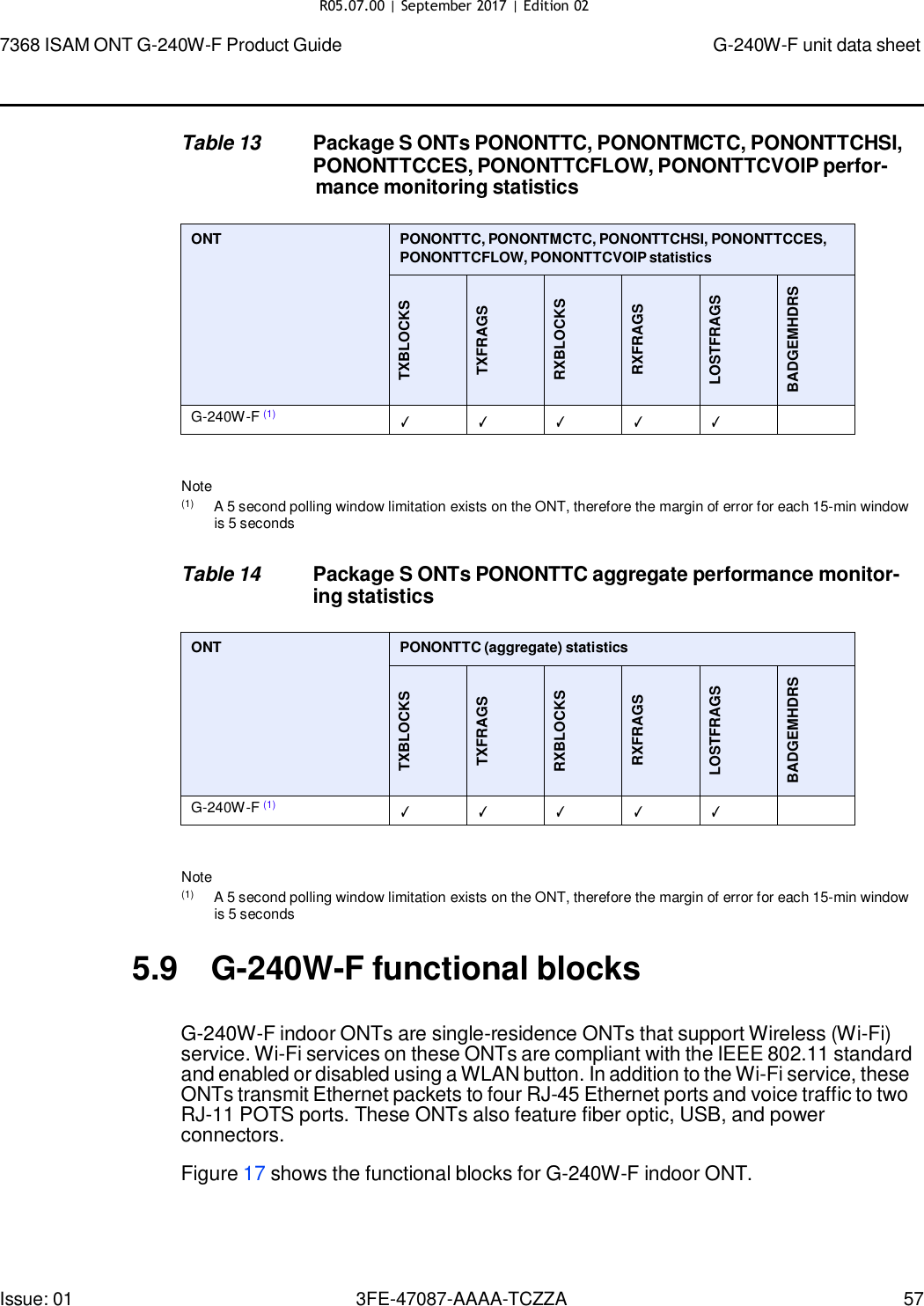 Page 54 of Nokia Bell G240WFV2 7368 ISAM GPON ONU User Manual 7368 ISAM ONT G 240W F Product Guide