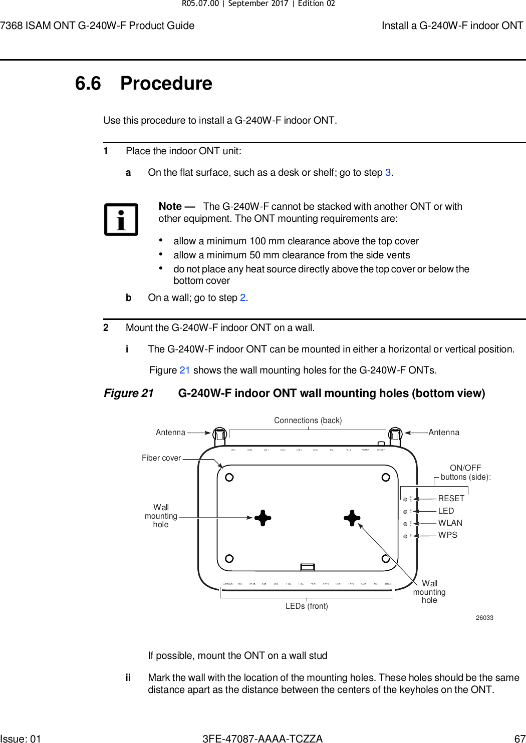 Page 63 of Nokia Bell G240WFV2 7368 ISAM GPON ONU User Manual 7368 ISAM ONT G 240W F Product Guide