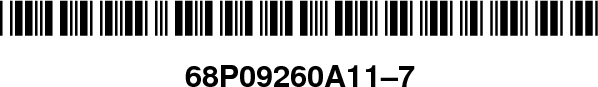 *68P09260A11−7*68P09260A11–7