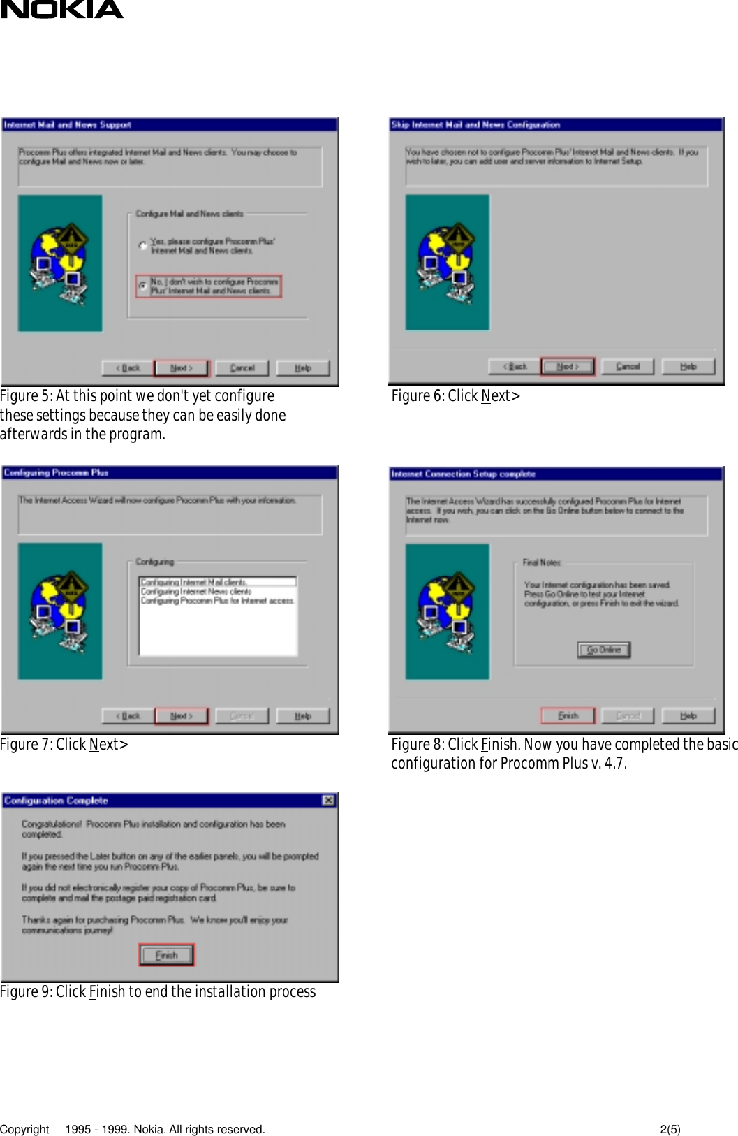 Page 2 of 5 - Nokia 4.7 Quick Guide To Using The Data Suite With Procomm Plus V. (PDF File) User Manual  15263c94-8084-487e-8f26-32e42c87e93b
